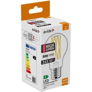 Avide LED Filament Globe 3.8W E27 NW 4000K Super High Lumen Gömb