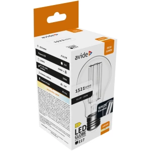 Avide LED Filament Globe 9.5W E27 A60 NW 4000K Super High Lumen Gömb