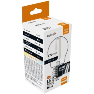 Avide LED White Filament Mini Globe 4.5W E27 NW 4000K Mini Gömb