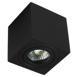 Avide GU10 Lámpatest Négyzetes Fekete Dönthető Fényforrás nélküli