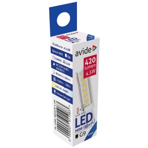 Avide LED 4.5W G9 CW 6400K Kapszula