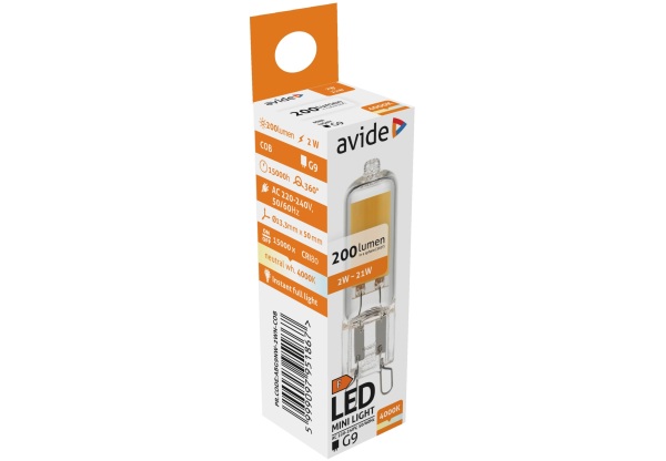 Avide LED 2W G9 COB NW 4000K Kapszula