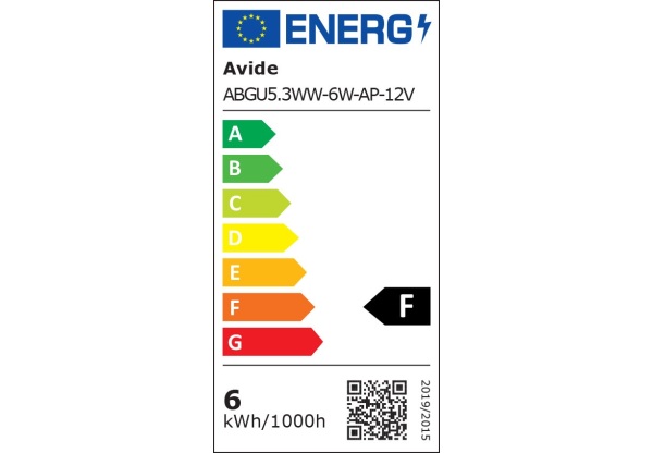 Avide LED Spot ALU+plastic 6W GU5.3 12V WW 3000K Szpot