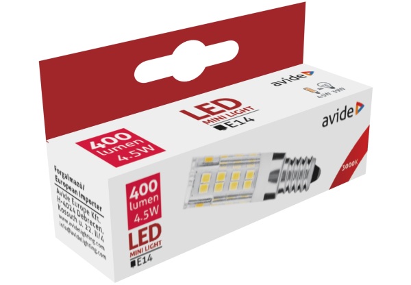 Avide LED 4.5W JD E14 WW 3000K fekvő Kapszula