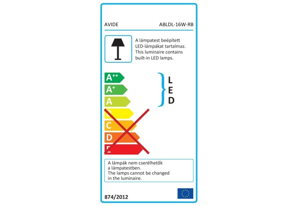 Avide LED Asztali Lámpa Ribbon 16W NW LEDes