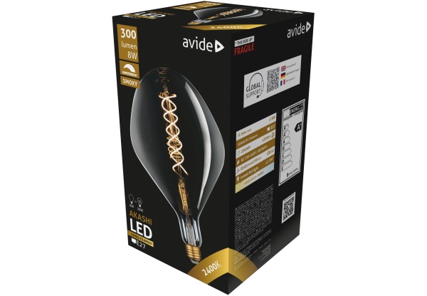 Avide LED Jumbo Filament Akashi 160x270mm Smoky 8W E27 2400K Fényerőszabályzós Jumbo