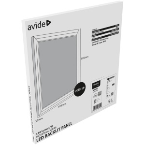 Avide LED Panel 600x600mm 24W WW 3000K 160lm/W Industrial Range Backlit Industrial