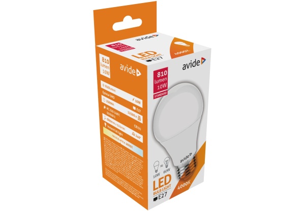 Avide LED Globe Standard  A60 10W E27 NW Gömb