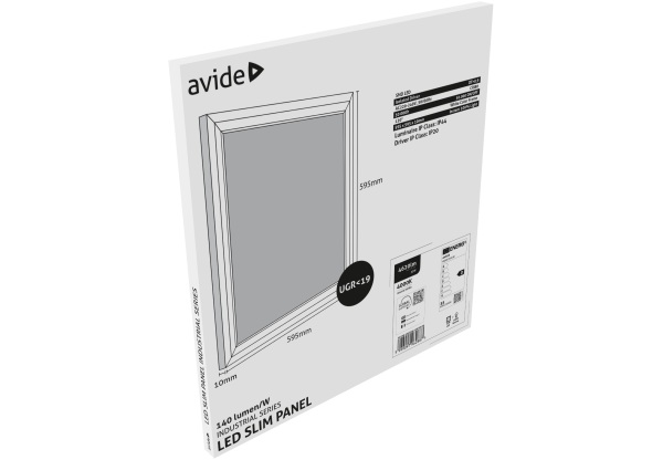 Avide LED Panel 600x600mm 33W NW 4000K 140lm/W UGR+IP44 Industrial Range Industrial