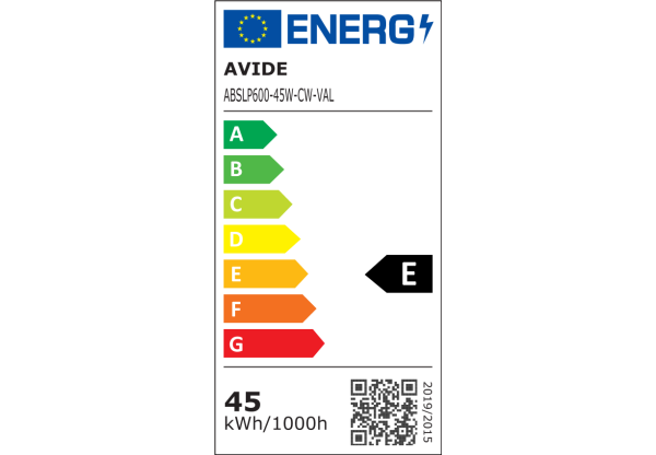 Avide LED Panel 600x600mm 45W CW 6400K 100lm/W Value Range Value