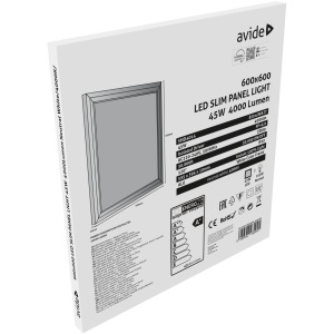 Avide LED Slim Panel 600x600mm 45W NW 4000K Value