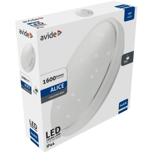 Avide LED Mennyezeti Lámpa IP44 Alice 18W 330*100mm CW 6400K 18W