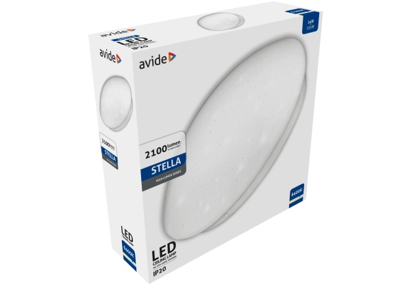 Avide LED Mennyezeti Lámpa Stella (Csillagos) 24W 380*110mm CW 6400K 24W