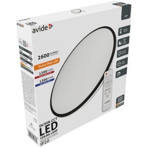 Avide LED Mennyezeti Lámpa Olivia-CCT Csillagos 48W Távirányítóval Távirányítós