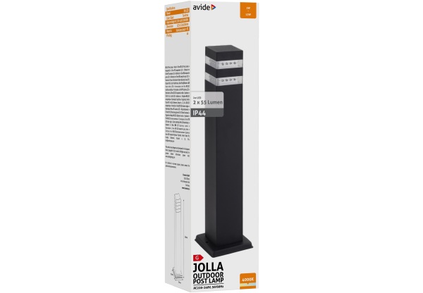 Avide kültéri álló lámpa Jolla LED 2W NW 500mm IP44 Fekete Álló lámpa