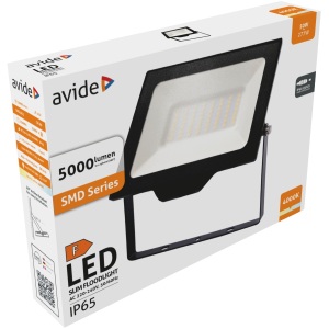 Avide LED Opál Reflektor Slim SMD 50W NW 4000K Gyorscsat. Gyorscsatlakozós