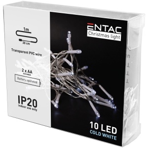 Entac Karácsonyi Beltéri Füzér 30 LED CW 3,3m (3AA nt.) Beltéri