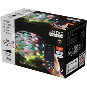 Entac Karácsonyi IP44 200 LED Füzér MC Tuya APP Kültéri