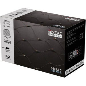 Entac Karácsonyi IP44  Háló 160 LED 2m x 1,5m CW Kültéri