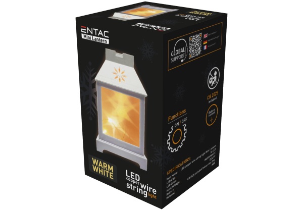 Entac LED Mini Lámpás Fehér 120mm Beltéri