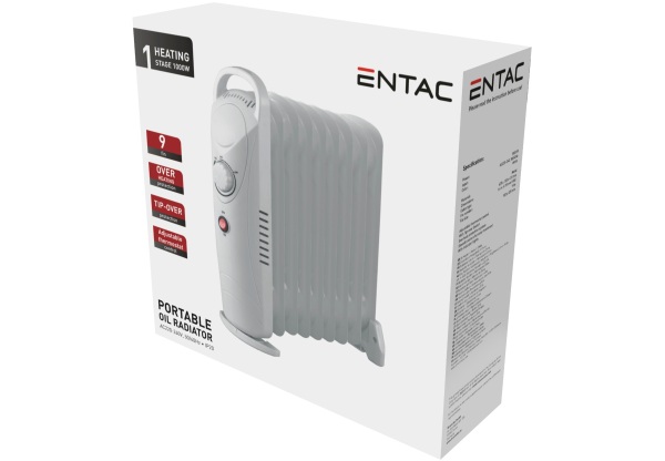 Entac Olajradiátor 9 taggal 1000W Mini Fűtőtestek