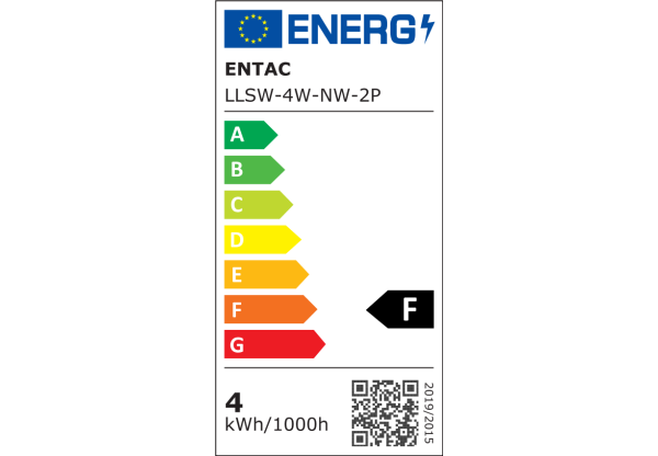 Entac LED Spot Wide Angle GU10 4W NW 4000K Duo Pack Szpot